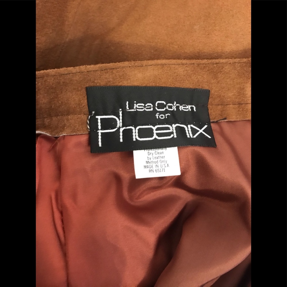 Lisa Cohen For Phoenix Vintage Suede Leather Skirt - Picture 13 of 16